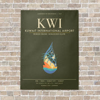 Thumbnail for Kuwait International Airport KWI - Canvas Framed - Green Army