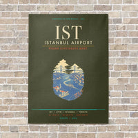 Thumbnail for Istanbul Airport IST - Canvas Framed - Green Army