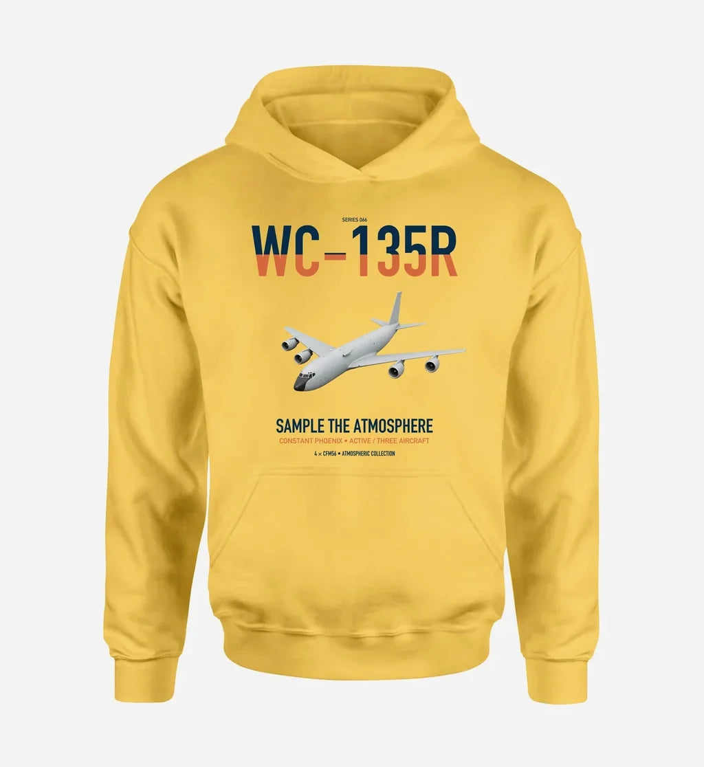 WC-135R Constant Phoenix design on yellow double-side hoodie, single-side print