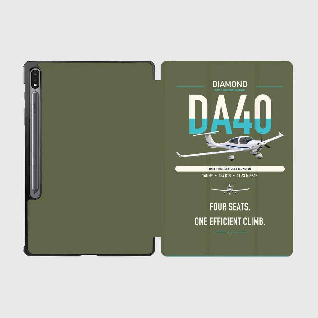 Diamond DA40 design on green army samsung tablet tablet case