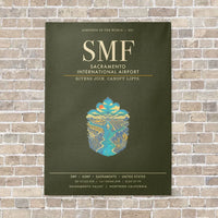 Thumbnail for Sacramento International Airport SMF - Canvas Framed - Green Army