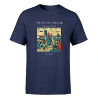Thumbnail for VINTAGE G4121 - The Jet Set Arrival - Premium T-Shirt design on navyblue premium t shirt