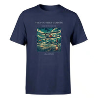Thumbnail for VINTAGE G4150 - The Fog Field Landing - Premium T-Shirt design on navyblue premium t shirt