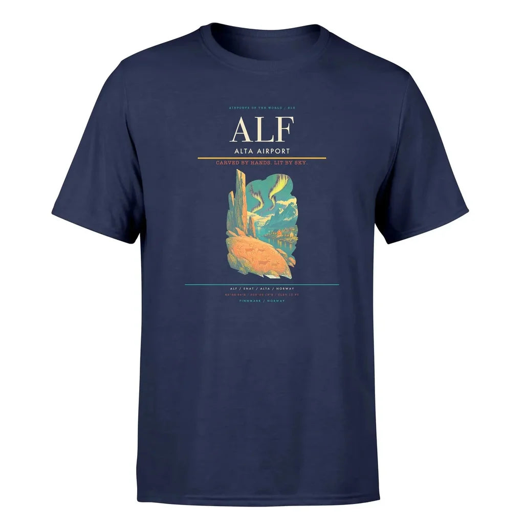 Alta Airport (ALF) Premium T-Shirt Navy Blue
