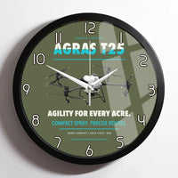 Thumbnail for DJI Agras T25 design on green army framed wall clock