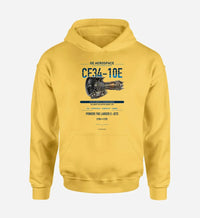 Thumbnail for CF34-10E design on yellow hoodie single side