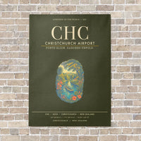 Thumbnail for Christchurch Airport CHC - Canvas Framed - Green Army
