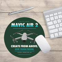 Thumbnail for DJI Mavic Air 2 design on dark green round mouse pad