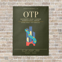 Thumbnail for Bucharest Henri Coanda International Airport OTP - Canvas Framed - Green Army