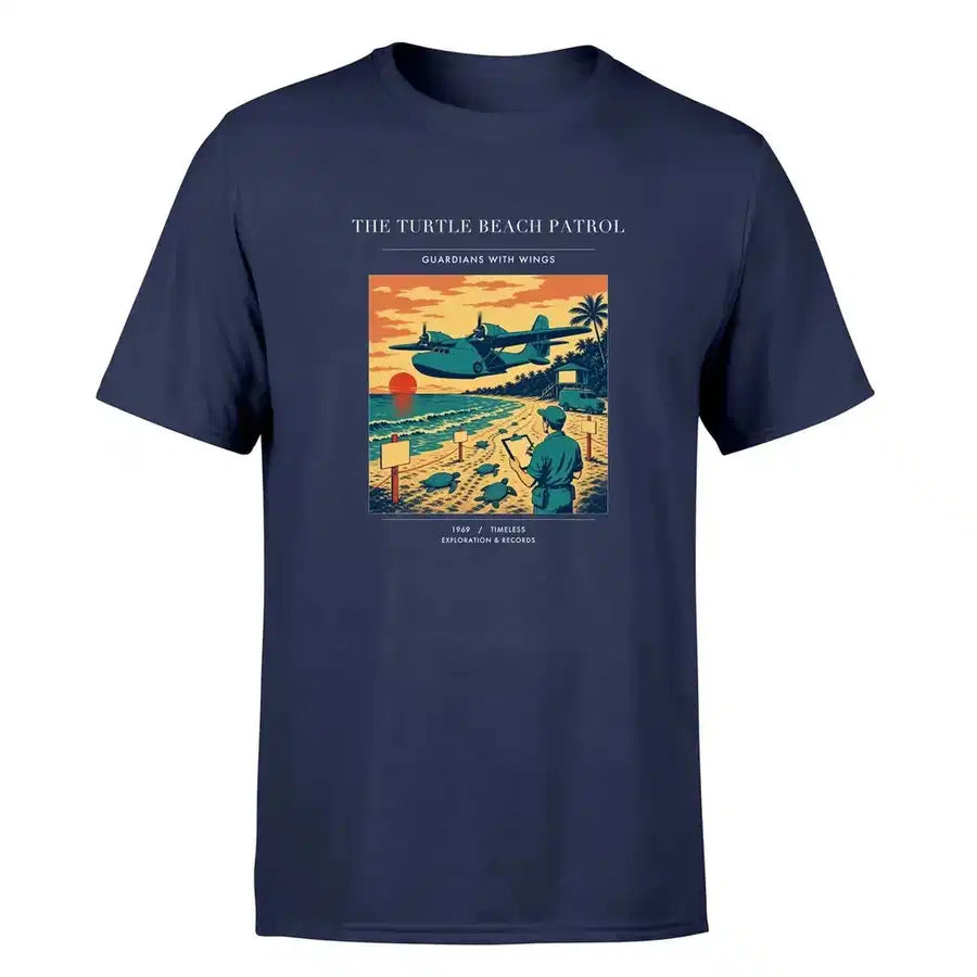 VINTAGE G4443 - The Turtle Beach Patrol - Premium T-Shirt design on navyblue premium t shirt