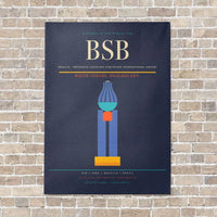 Thumbnail for Brasilia - Presidente Juscelino Kubitschek International Airport BSB - Canvas No Frame - Navy Blue