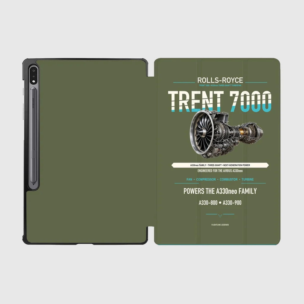 TRENT 7000 design on green army samsung tablet tablet case