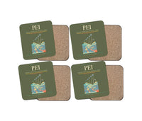 Thumbnail for Matecaña International Airport (PEI) design on green army 4 pieces set coaster