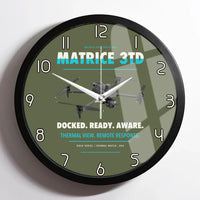 Thumbnail for DJI Matrice 3TD design on green army framed wall clock
