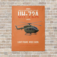 Thumbnail for Airbus UH-72A Lakota vertical canvas print - no frame - orange background
