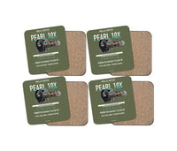 Thumbnail for PEARL 10X design on green army 4 pieces set coaster
