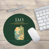 Thumbnail for Siargao Airport (IAO) design on dark green round mouse pad
