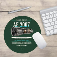 Thumbnail for AE 3007 design on dark green round mouse pad