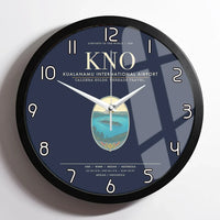 Thumbnail for Kualanamu International Airport Medan KNO Wall-Clock Framed - Navy Blue