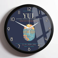 Thumbnail for MontrealTrudeau International Airport YUL Wall-Clock Framed - Navy Blue