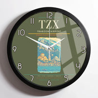 Thumbnail for Trabzon Airport (TZX) design on green army framed wall clock