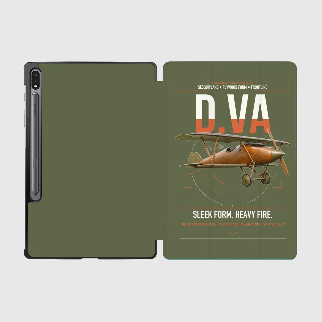 Albatros D.Va design on green army samsung tablet tablet case
