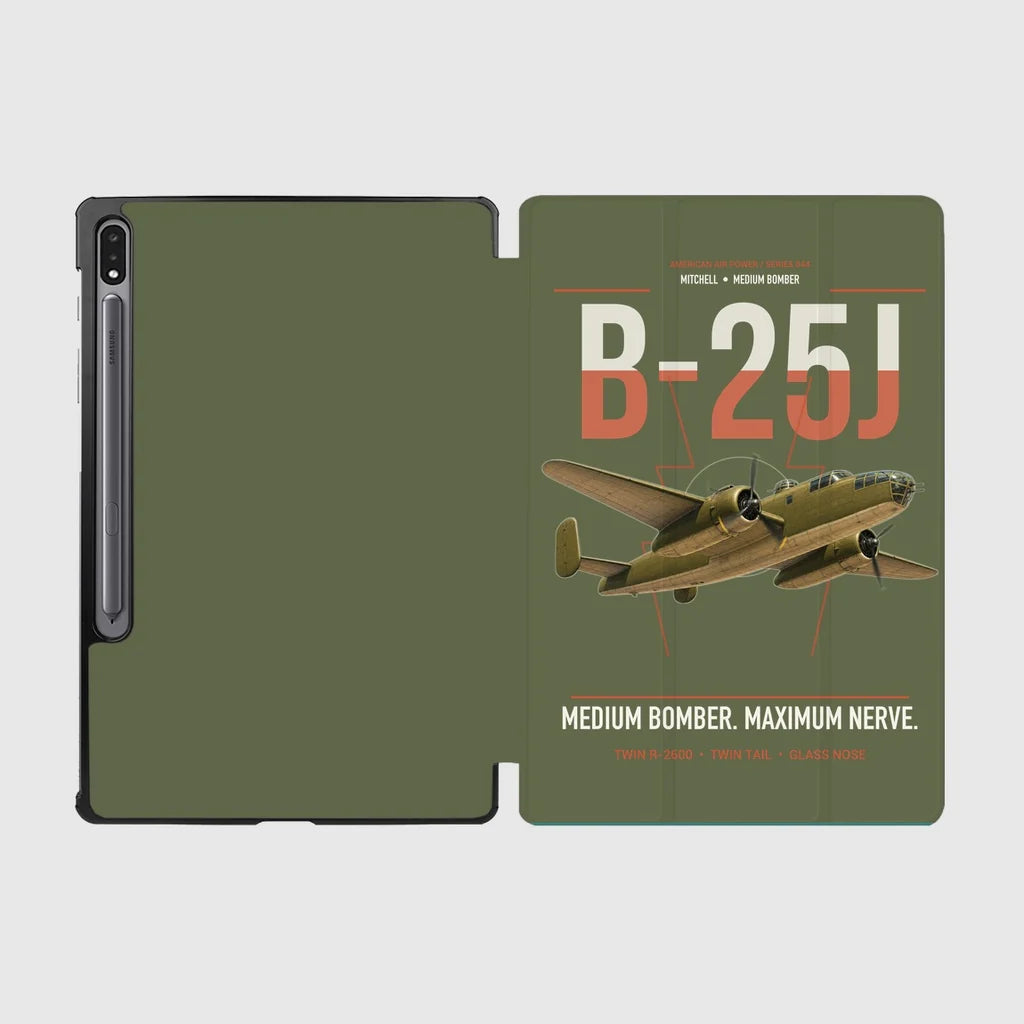B-25J Mitchell design on green army samsung tablet tablet case