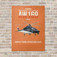 Thumbnail for Leonardo AW169 vertical canvas print - no frame - orange background