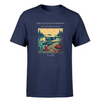 Thumbnail for VINTAGE G4195 - The Float Dock Morning - Premium T-Shirt design on navyblue premium t shirt
