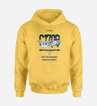 Thumbnail for Cessna 170B design on yellow double-side hoodie, single-side print