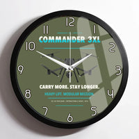 Thumbnail for Draganfly Commander 3XL design on green army framed wall clock