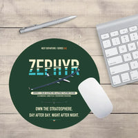 Thumbnail for Airbus Zephyr S design on dark green round mouse pad