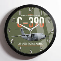 Thumbnail for C-390 Millennium design on green army framed wall clock