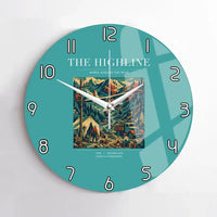 Thumbnail for VINTAGE G4051 - The Highline - Designed Wall Clocks design on turquoise no-frame