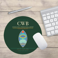 Thumbnail for Afonso Pena International Airport (CWB) design on dark green round mouse pad
