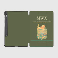 Thumbnail for Muan International Airport (MWX) design on green army samsung tablet tablet case