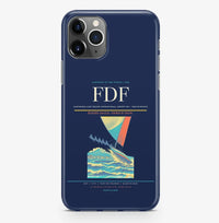 Thumbnail for Fort-de-France Airport (FDF) design on navy blue iPhone 16 Pro MagSafe case