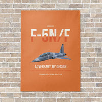 Thumbnail for F-5N F Adversary vertical canvas print - no frame - orange background