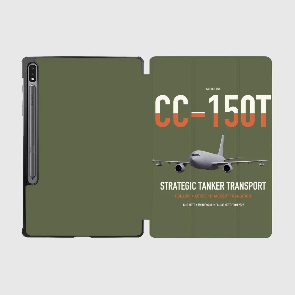 Airbus CC-150T Polaris design on green army samsung tablet tablet case