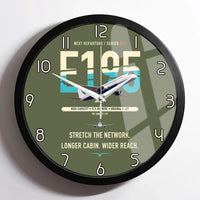 Thumbnail for Embraer E195 design on green army framed wall clock