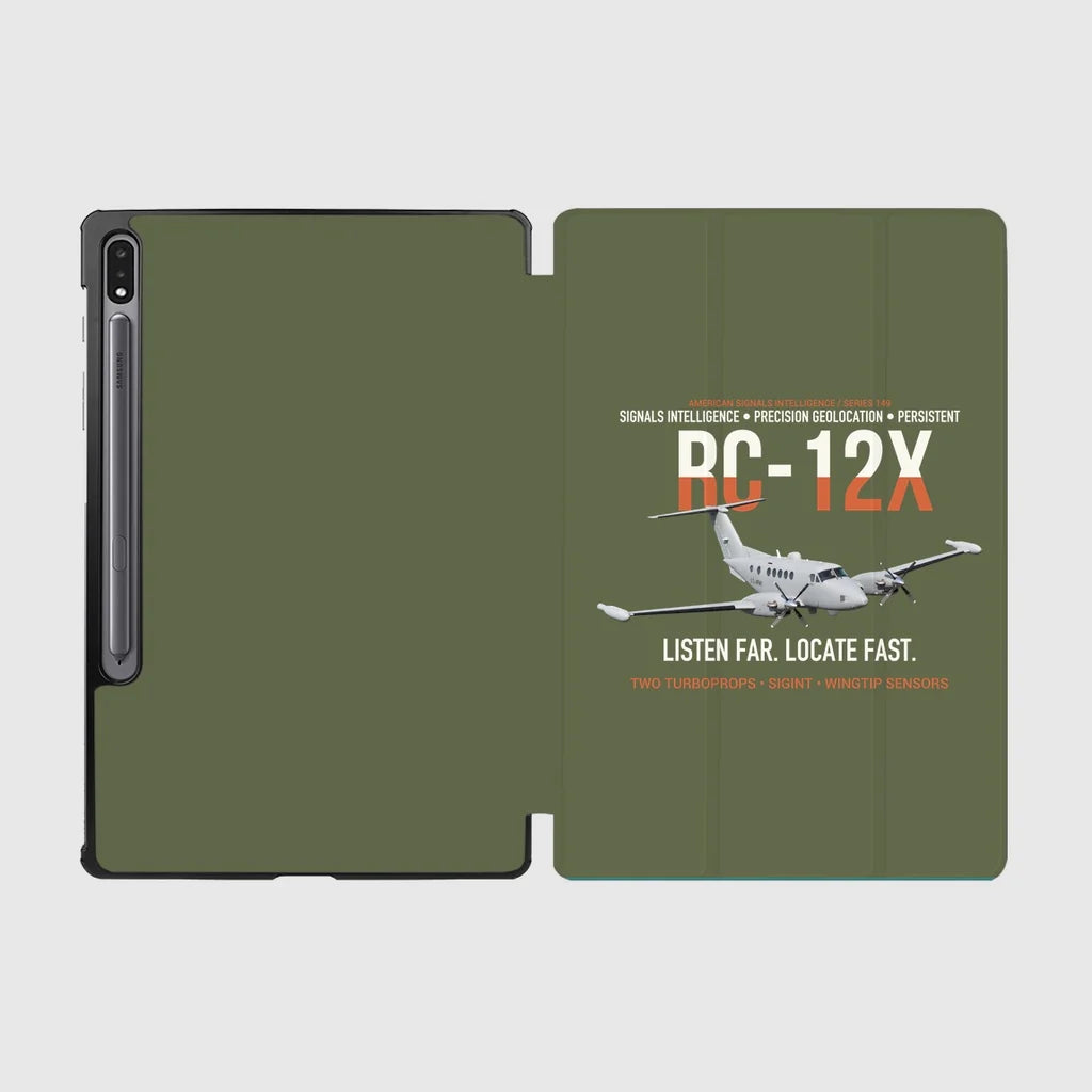 RC-12X Guardrail Signals From Above design on green army samsung tablet tablet case