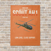 Thumbnail for Westland Scout AH1 vertical canvas print - no frame - orange background