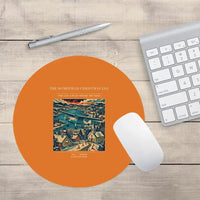 Thumbnail for VINTAGE G4449 - The Homefield Christmas Eve - Designed Mouse Pads design on orange round