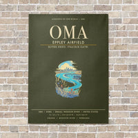 Thumbnail for Omaha Eppley Airfield OMA - Canvas Framed - Green Army