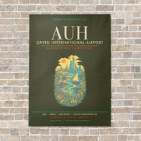 Thumbnail for Zayed International Airport Abu Dhabi AUH - Canvas Framed - Green Army