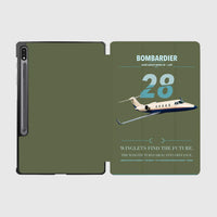 Thumbnail for Bombardier Learjet 28 design on green army samsung tablet tablet case
