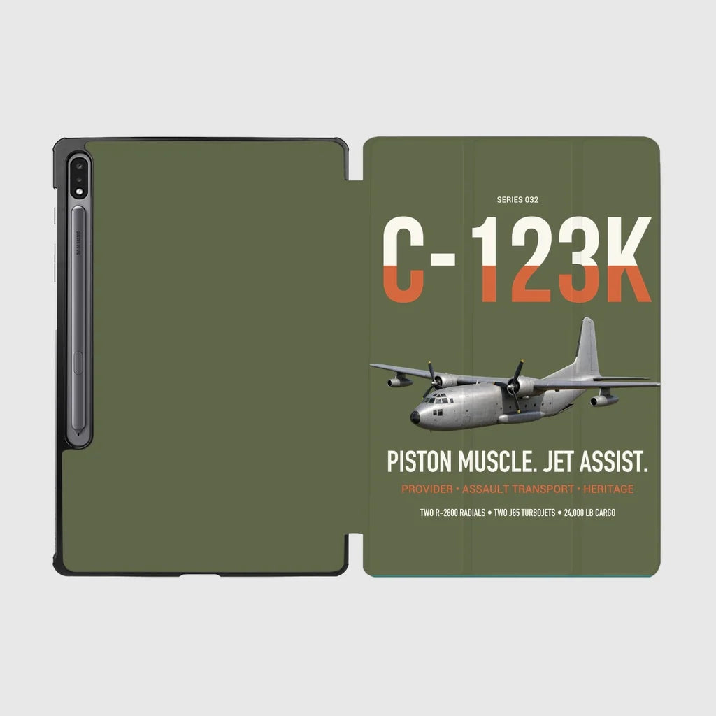 C-123K Provider design on green army samsung tablet tablet case