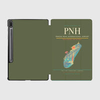 Thumbnail for Phnom Penh International Airport (PNH) design on green army samsung tablet tablet case