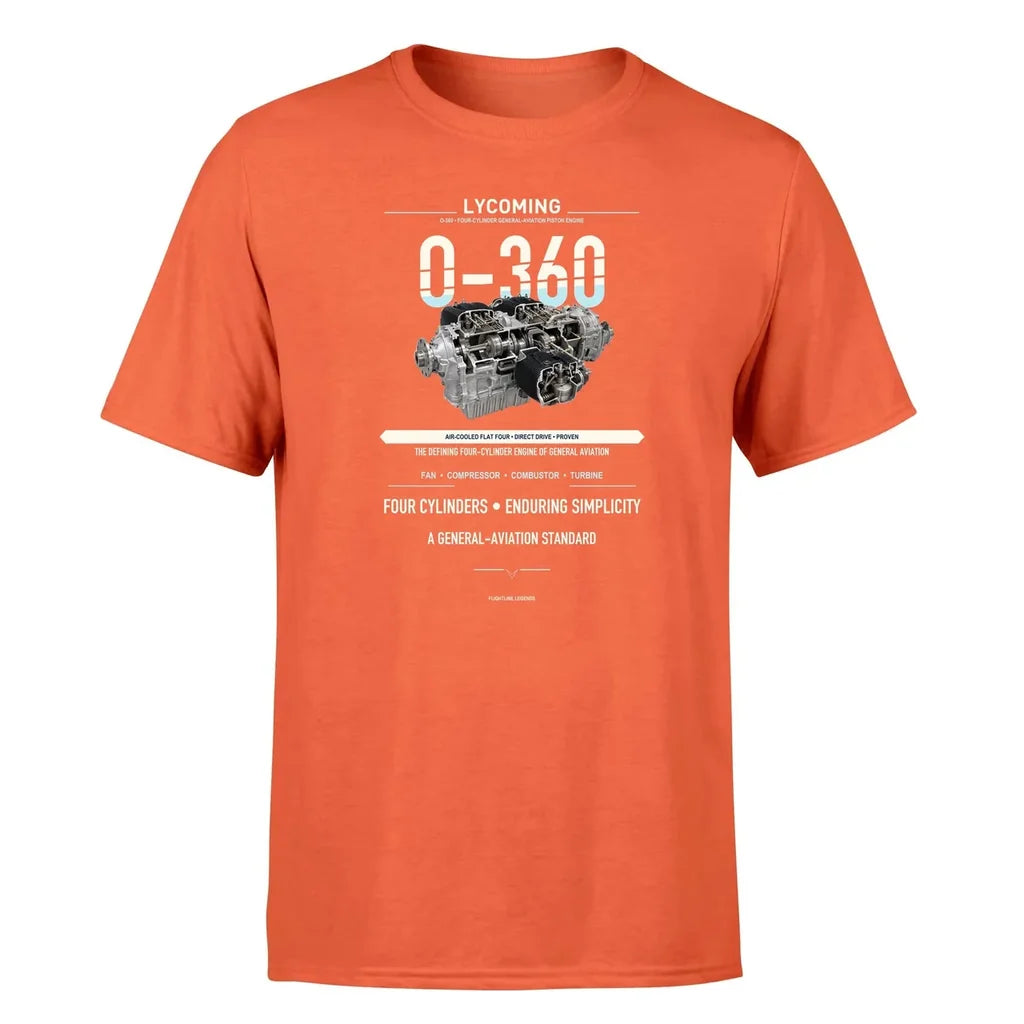 O-360 design on orange single side