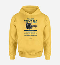 Thumbnail for TRENT 500 design on yellow hoodie single side